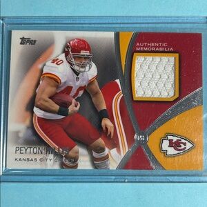 2012 Topps Prolific Playmakers Peyton Hillis KC Chiefs Relic Card #PPR-PH